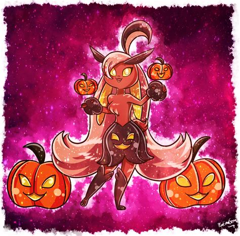 Lopunny Gourgeist Fusion Happy Halloween You All By Platinasena On