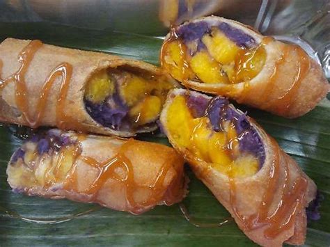 Turon With Purple Yam Banana Lumpia Recipe Philippine Cuisine Turon