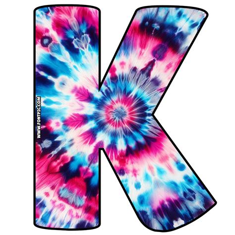 Tie Dye Letter K