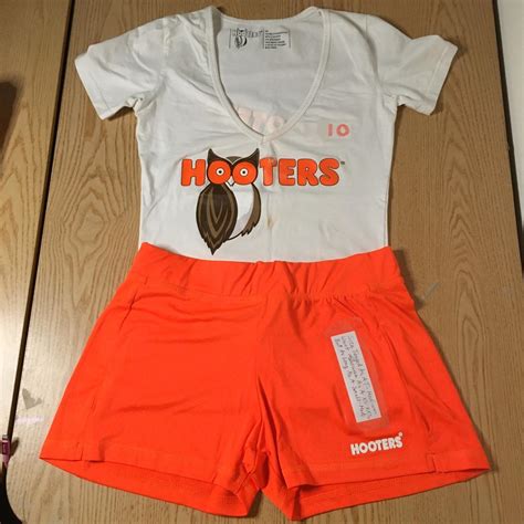 Bin 33 #10 Rare Hooters Girl Worn Uniform Short... - Depop