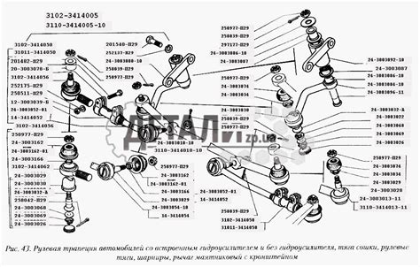Керування рульове на ГУР 3110 і 3102 – купити на ДЕТАЛИ.zp.ua