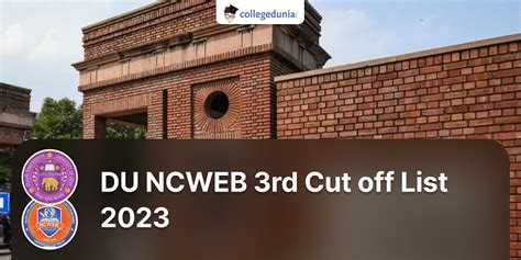 Du Ncweb Rd Cut Off List Released On August Du Ac In Check