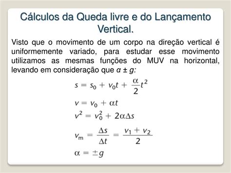 Tempo De Queda Formula - 5