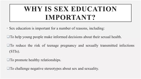 Need Of Sex Education Pptx