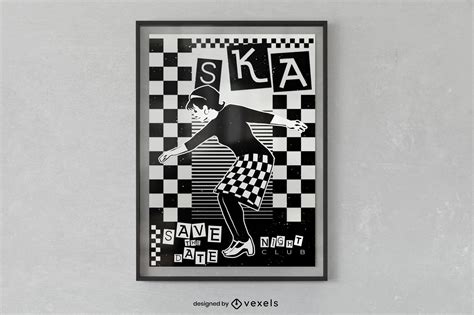 Ska Dancing Poster Design Vector Download