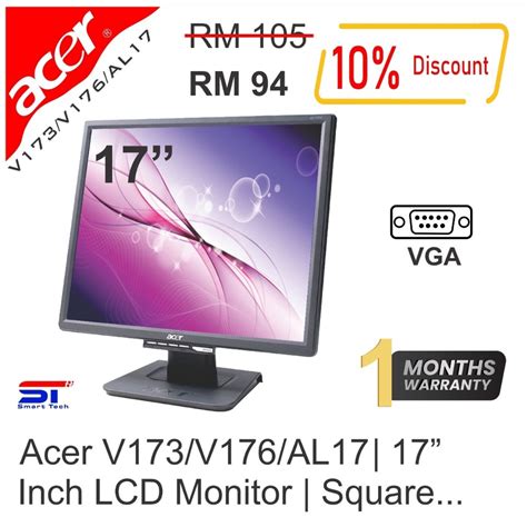 Acer V173v176al17 17 Inch Lcd Monitor Square Screen Monitor