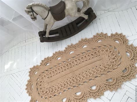 Вязаный ковер "Прикроватный" – заказать на Ярмарке Мастеров – CZZAZRU ...