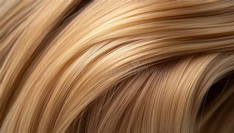 Stunning Woman With Gorgeous Blonde Hair In Perfectly Straight And Long Hairstyle Stock Photo