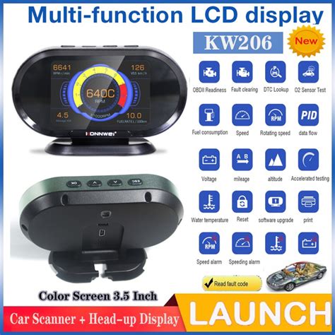 KONNWEI KW206 3.5 Inch TFT Color Screen Upgrade Multifunction Car Fault ...