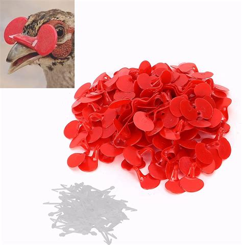 Xju 100pcs Chicken Eye Protector Pinless Set Poultry Blinders Chicken