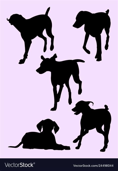 Pointer dog silhouette 02 Royalty Free Vector Image