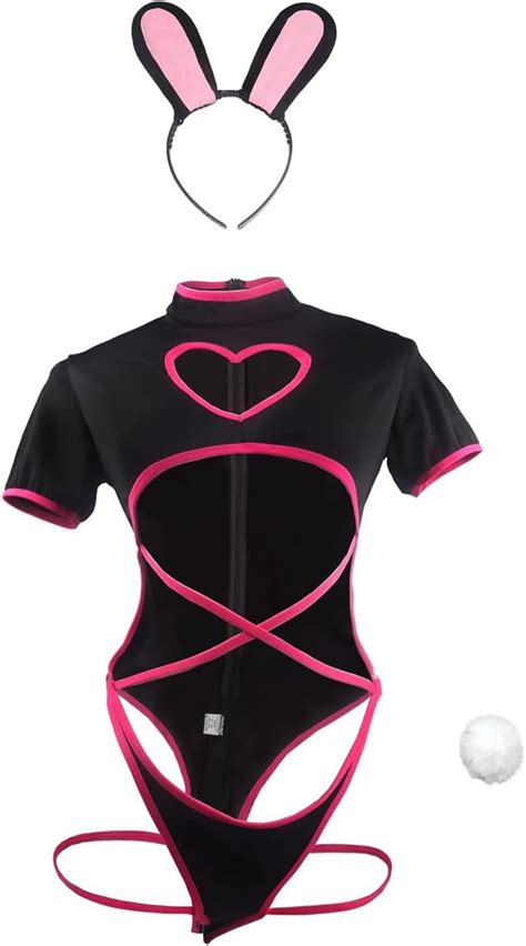 Amazon Unibaby Bunny Girl Cosplay Costume Playful Lingerie Elastic Rabbit Ears Kawaii Maid