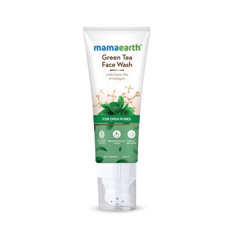 mamaearth mamaearth green tea face wash  green tea collagen