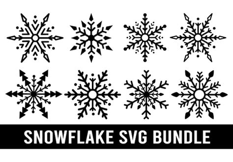 Premium Vector Snowflake Svg Bundle