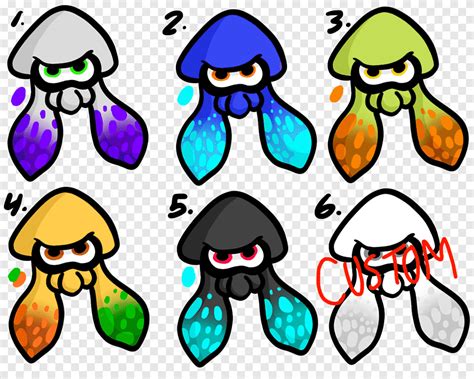 Splatoon Calamar Color Dibujo Splat Tim Color Art º Png Pngegg