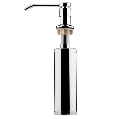 Modern Polished Chrome Deck Mount Solid Brass Sink Soap Dispenser With