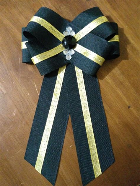 Corbatín Negro Con Dorado Moños Para Blusas Corbatín Negro Corbatas