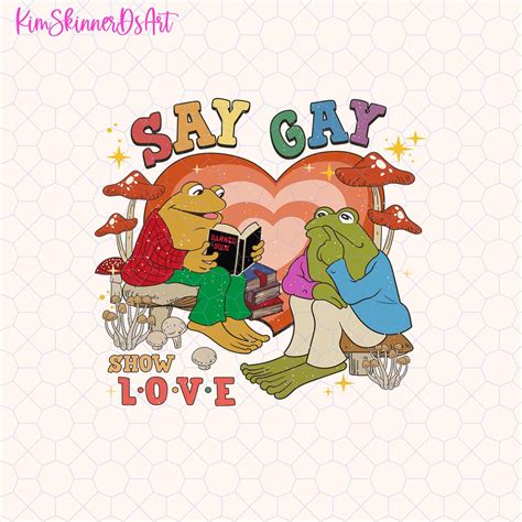 Frog And Toad Gay Rights Png Gay Pride Png Equality Pride Png LGBTQ Gift Book Lover Pride