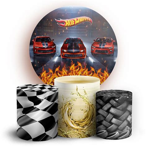 Kit Redondo E Trio Hot Wheels Sublimado D Sublitex Pain Is