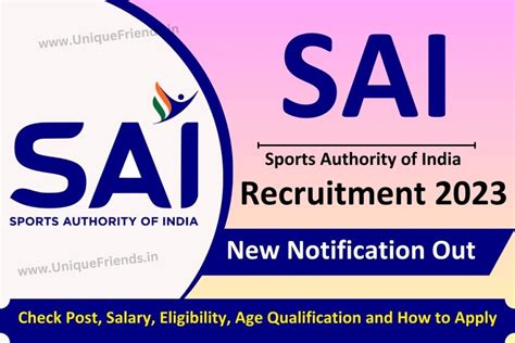 SAI Recruitment 2023 New Notification Out Check Post Salary