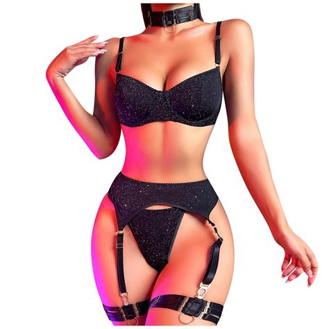 Yzengfg Women Sexy Cute Sexy Lingerie Set Lace Strappy Camis And Panty