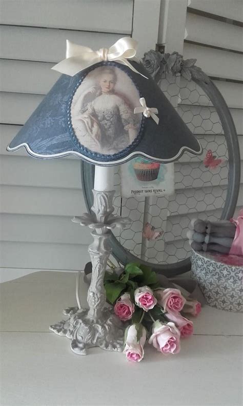 Realisation Sur Commande Abat Jour Shabby Chic Festonn En Linge