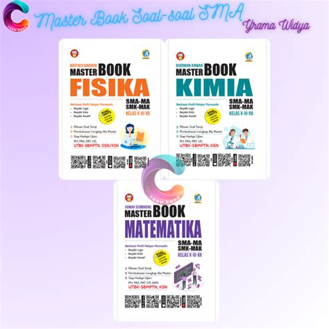 Jual BUKU MASTER BOOK SMA KIMIA FISIKA MATEMATIKA SMA KELAS X XI XII 10