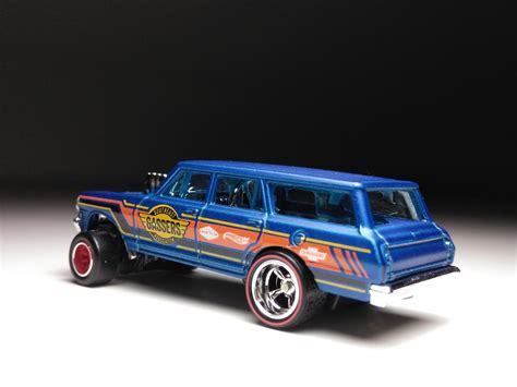 Hot Wheels Nova Wagon Gasser Exclusive Blue Custom Real Etsy