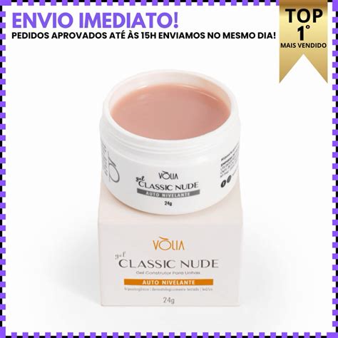 Volia Gel Alongamento Unhas Nude Classic G Pote Original Alta