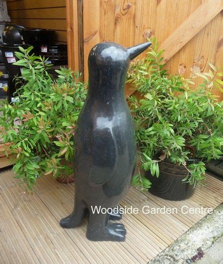 Enigma Marble Resin Contemporary Penguin Garden Ornament | Woodside