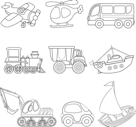 Lets Us Learn With These Transportation Coloring Pages PDF