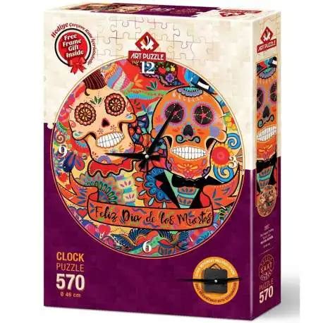 Comprar Puzzle Art Puzzle Redondo Feliz D A De Muertos De Piezas