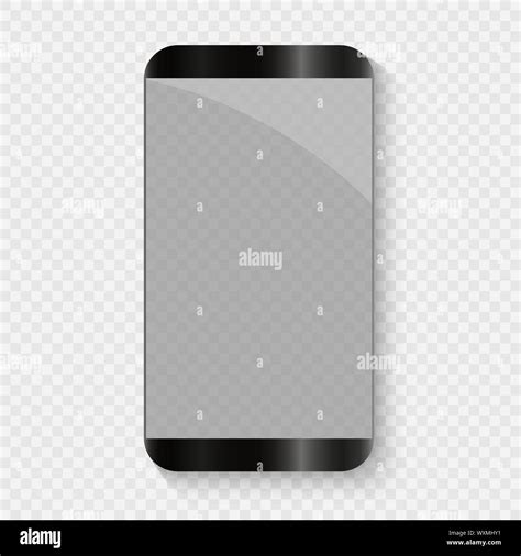 Modern Smart Phone White Screen For Mockup Isolated Stock Vector