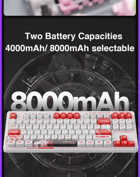 LINGBAO K87PRO Mechanical Keyboard 87 Keys Tri Mode 2 4G BT Type C RGB Hot Swappable Customized