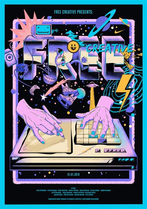 Poster for FREE.creative on Behance | Винтажные плакаты, Графические ...