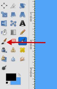 gimp how to draw straight line