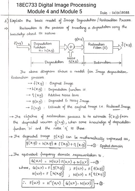 18EC733 DIP Module 4-5 - Digital Image Processing - Studocu