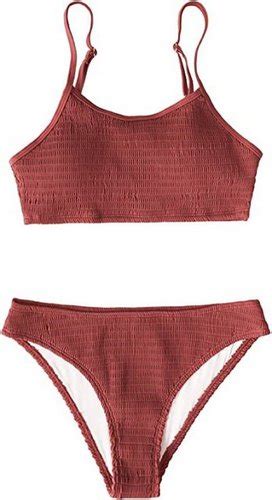 Adanwall Badeanzug Geraffter Bandeau Bikini Mit Gesmoktem Zweiteiliger Badeanzug