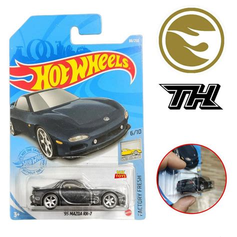 โมเดลรถเหลก Hotwheels รน 95 MAZDA RX 7 ลขสทธแท ลอยาง STH SUPER TREASURE HUNT Hot