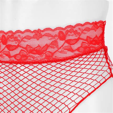Women S Mesh See Through Panties High Waist Briefs Sheer Sexy Underwear Lingerie Ebay