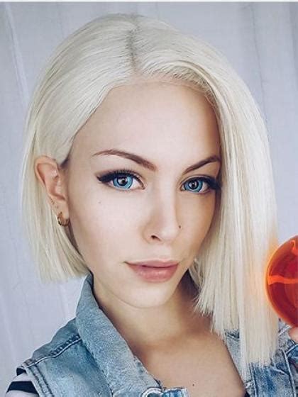 Light Blonde Shoulder Length Straight Synthetic Lace Front Wig Sny