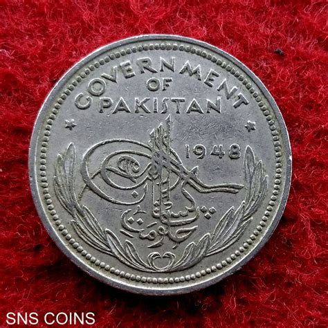 Pakistan 1 Rupee 1948 Coin Bidcurios