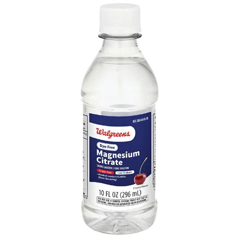 Walgreens Magnesium Citrate Saline Laxative Oral Solution Cherry