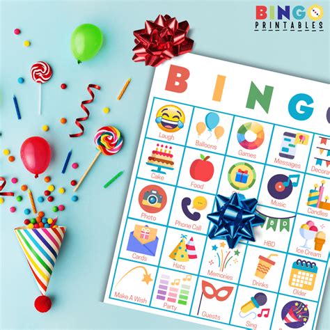 Birthday Bingo Cards 🎈 100 Printable Unique Game Cards – Bingo Printables