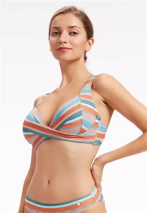 Sunseeker Sunseeker Baydere Stripe D Cup Bikini Top Buy