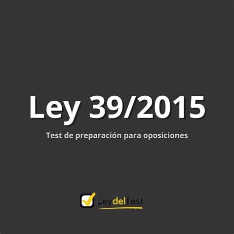 Test Ley Por T Tulos Ley Del Test