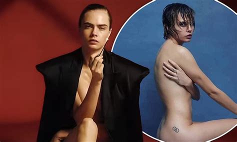 Cara Delevingne Strips Down Underneath Her Blazer After Going Nude For