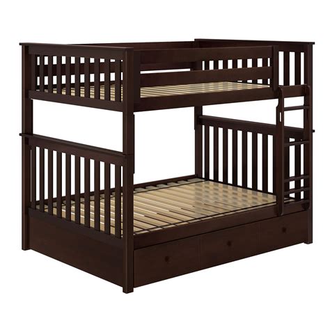 Cambridge Full Over Full Bunk Bed Wstraight Ladder Espresso