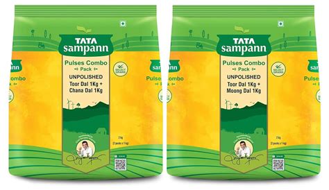 Tata Sampann Pulses Combo Pack Unpolished Toor Dal Arhar Dal