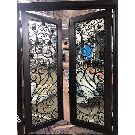 Prima Luxury Exterior Main Wrought Iron Design Security Steel Door